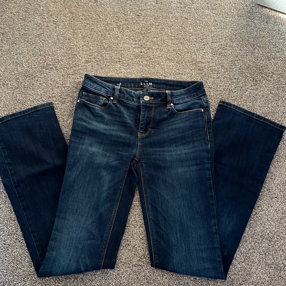 White House Black Market slim boot cut jeans
